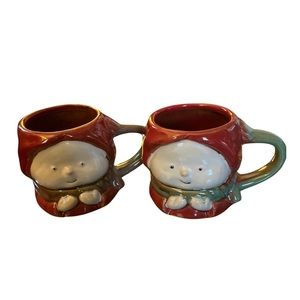 Stoneware Holiday 2010 Target 12 Oz Mug Child with Mittens - Set Of 2